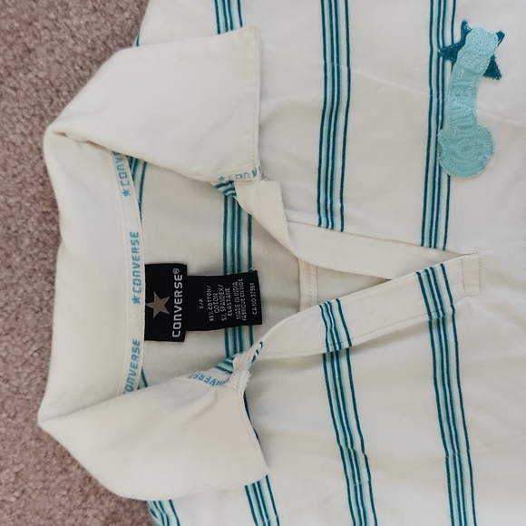 Converse collared striped short sleeve tee (vintage) S/P - Picture 4 of 4